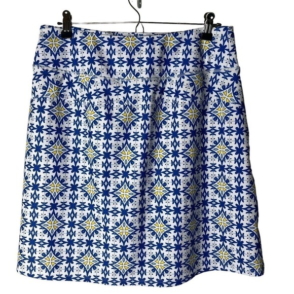 Moteepi Golf Skort Skirt Size L Modest 20" UV Protection HIgh Waist Pockets Blue - Picture 5 of 11
